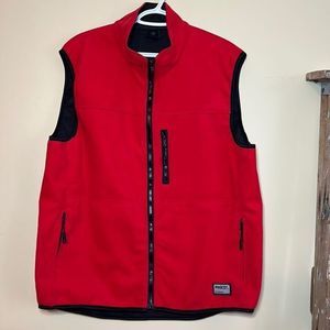 Red Fleece Vest - Women's Sleeveless Jacket